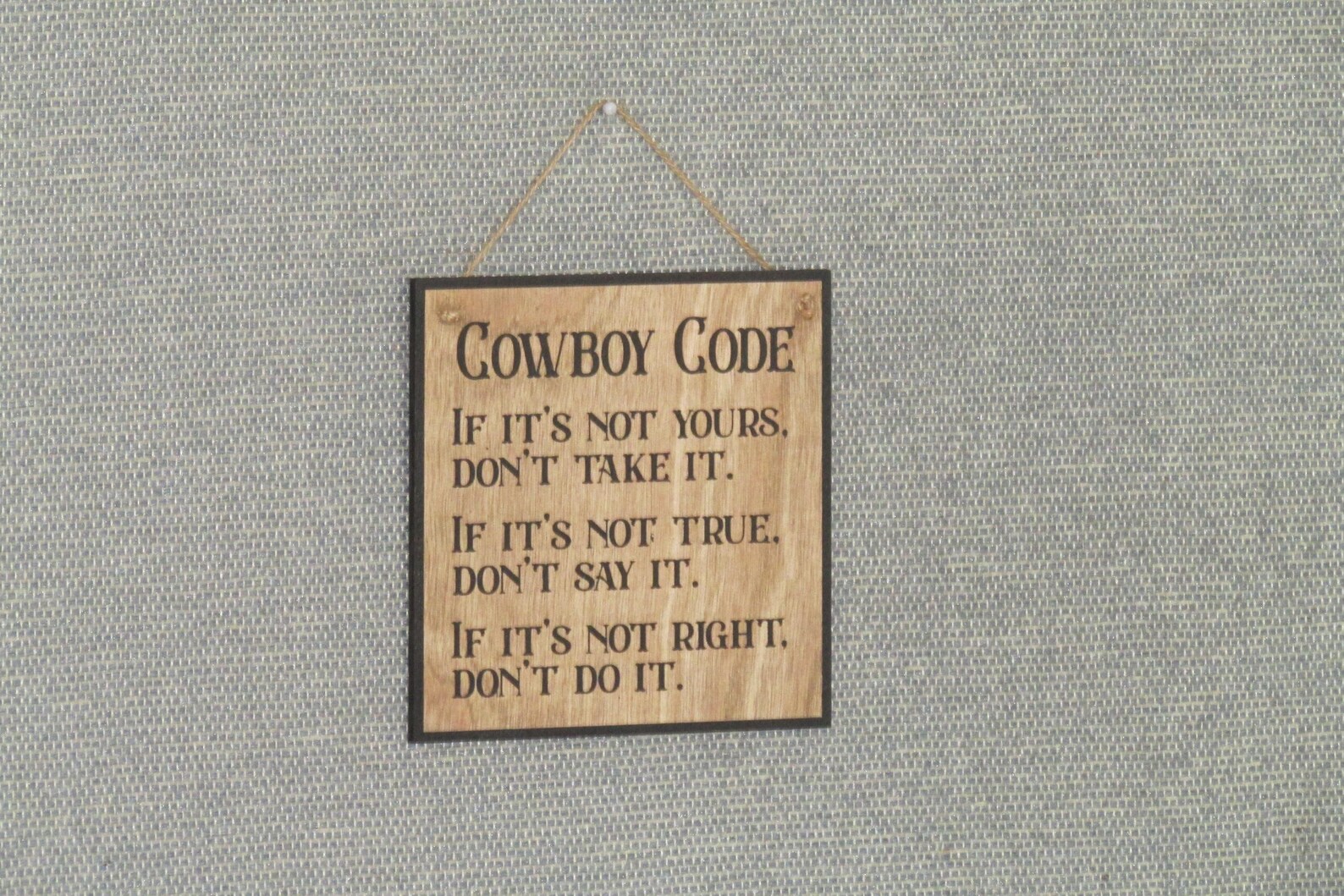 Cowboy Code, Cowboy Sign, Western Decor Rustic Wood Sign, Custom Made ...