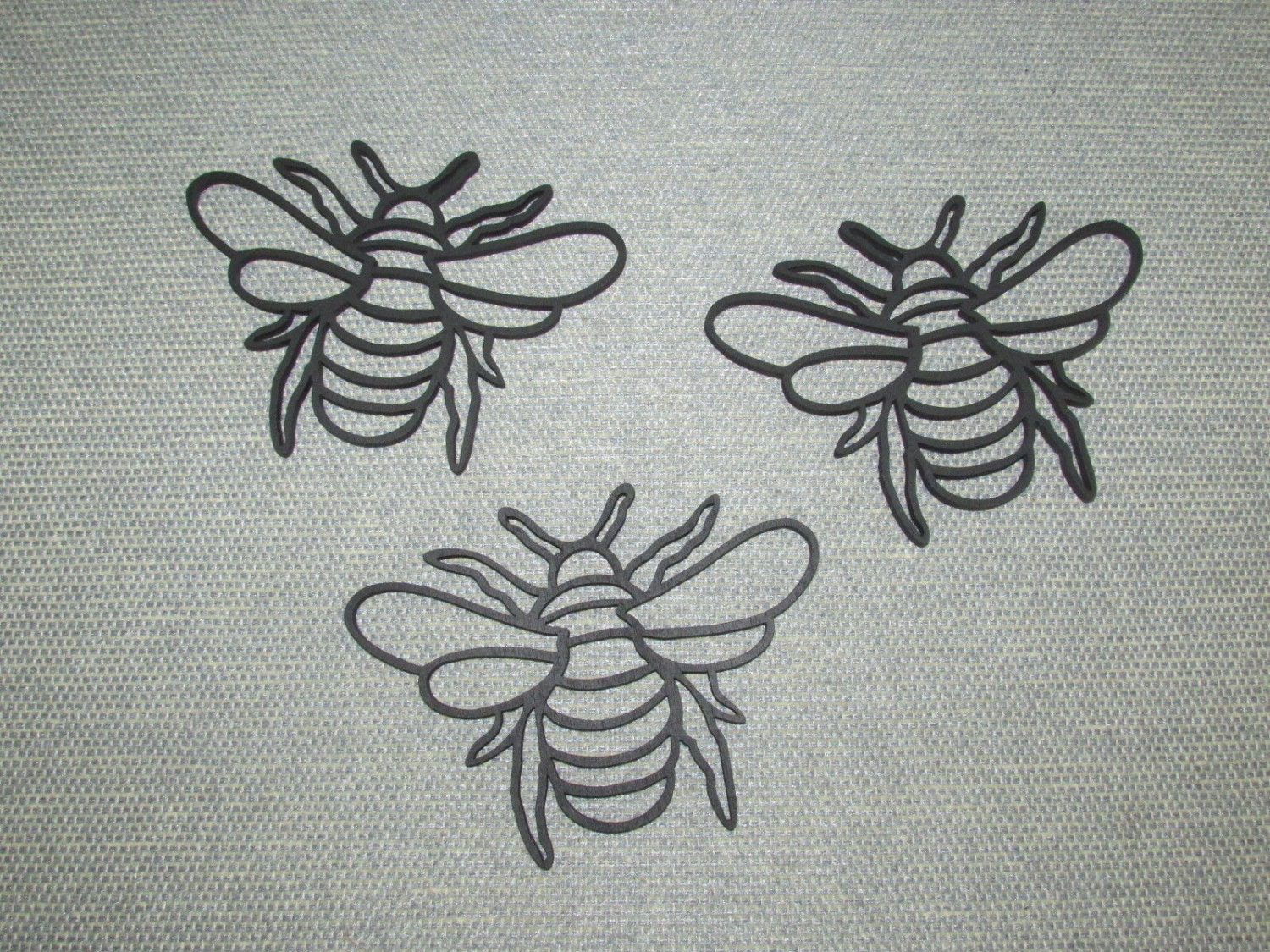 Three Bumble Bees Wood Wall Art Decor