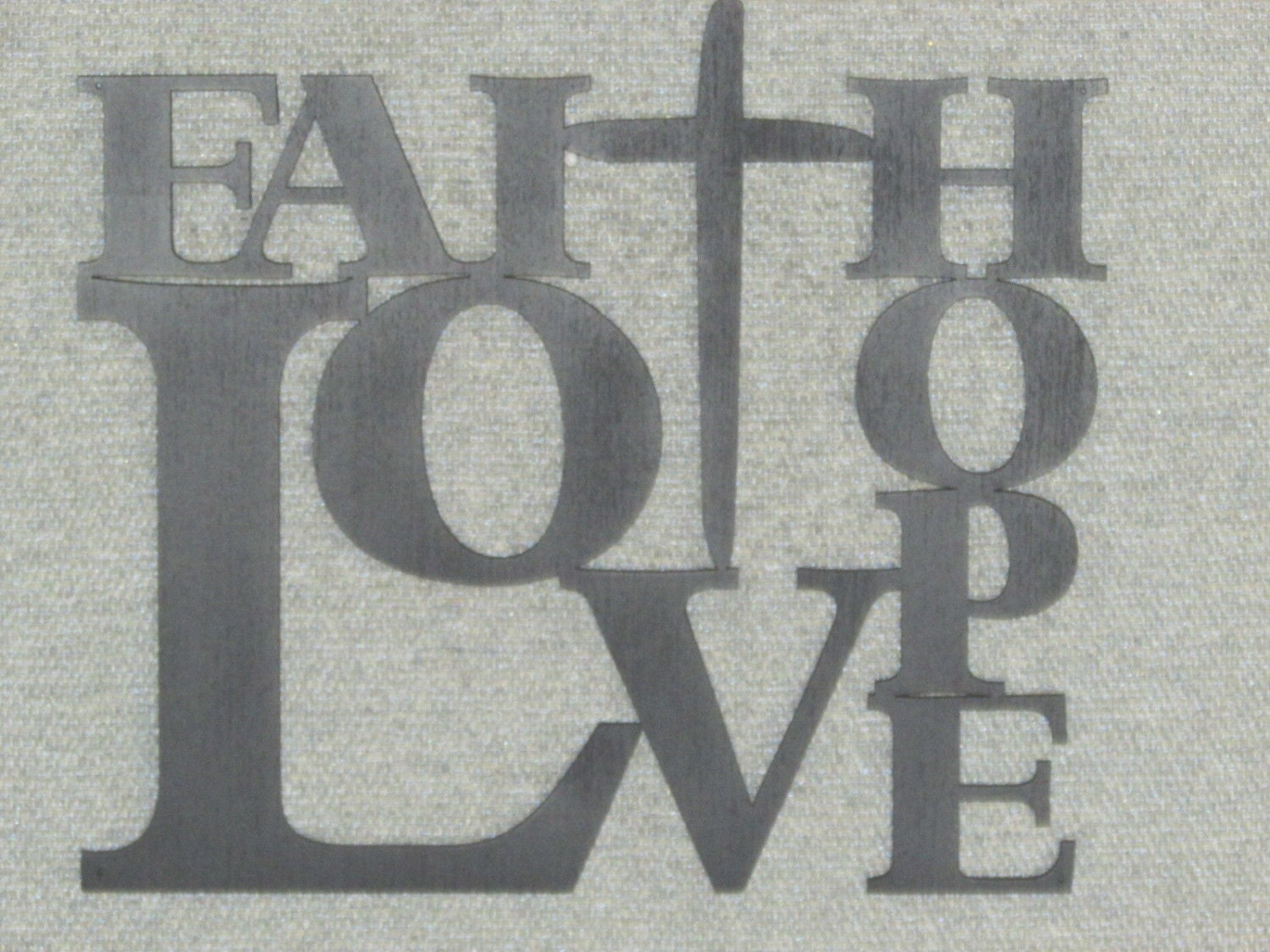 Faith Love & Hope With Cross Wood Wall Decor Art - Etsy