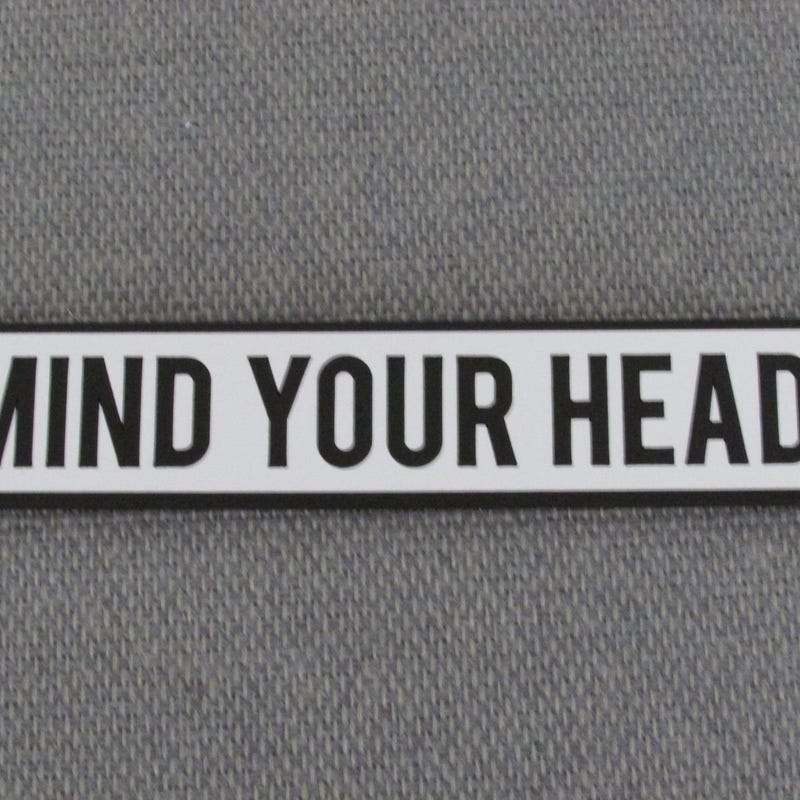 Bang Head Here Sign Etsy