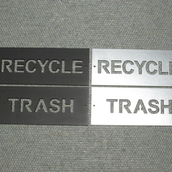 Trash and Recycle Sign Set