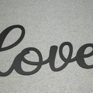 LOVE Wall Word SIGN Wood Wall Art Home Decor Scroll Letter Cut Out