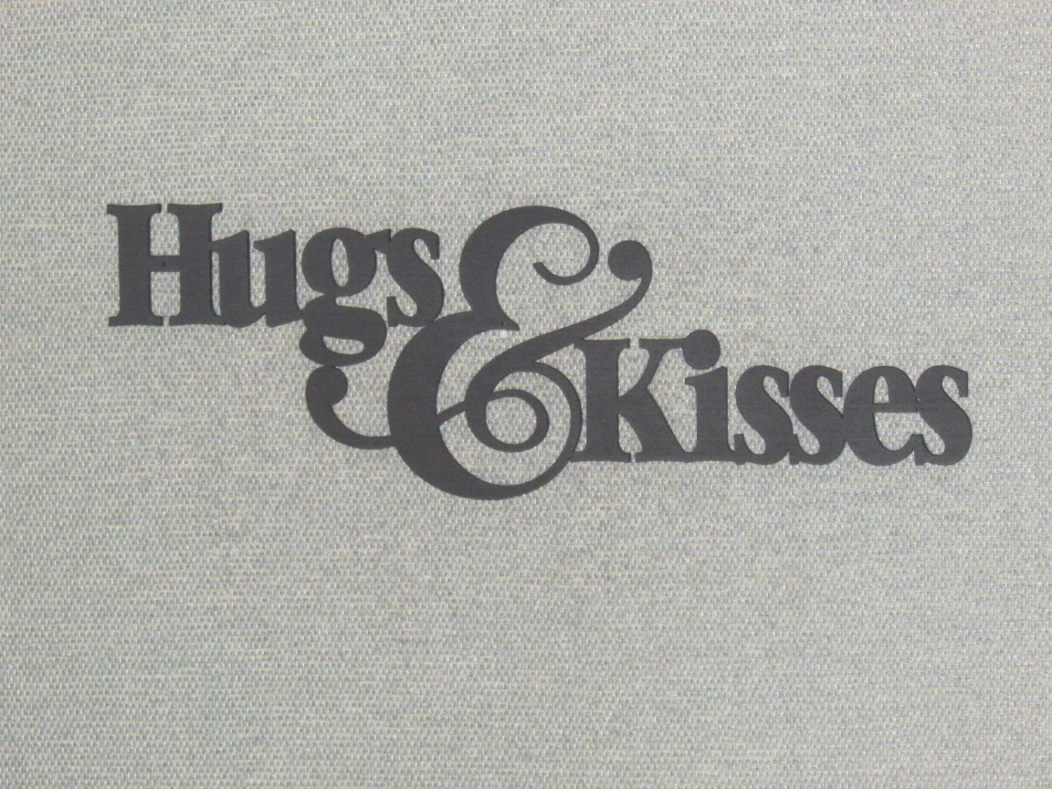 Hugs & Kisses Wood Laser Cut Wall Decor Art Wall Words
