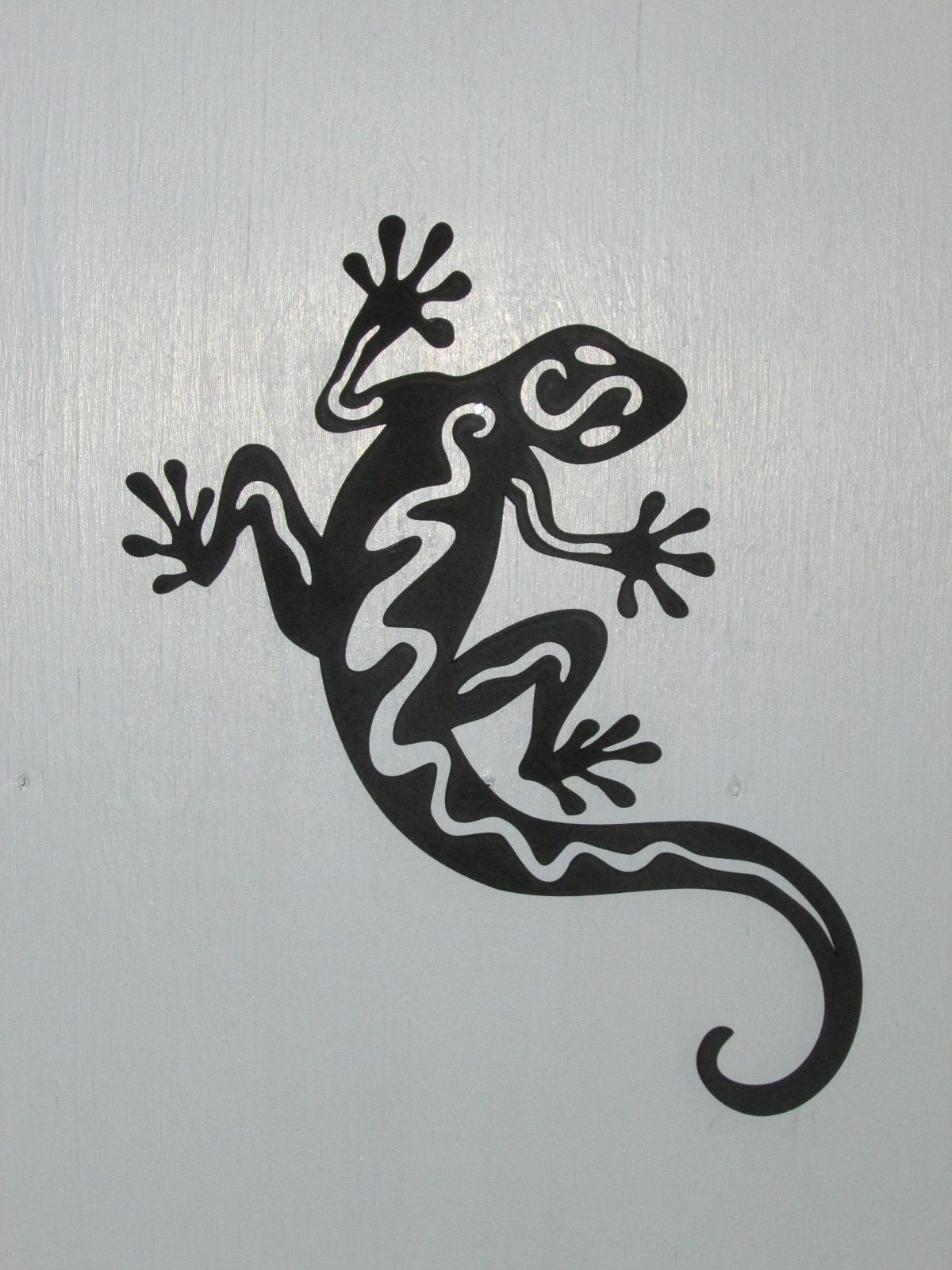 Décoration gecko en fer forgé : petite taille