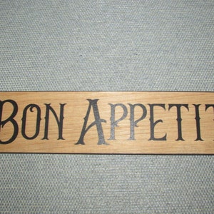 Bon Appetit Rustic Wood Sign, custom made from reclaimed wood 3 sizes to choose from
