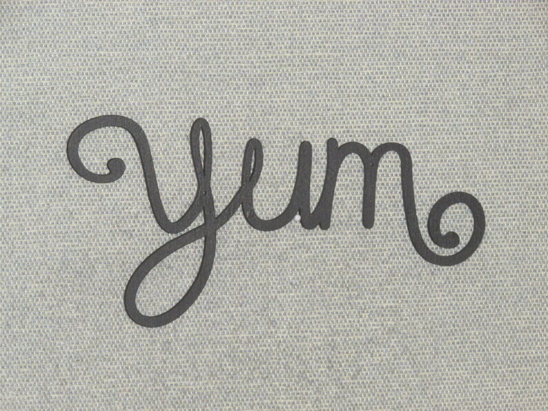 YUM Wood Wall Word Hanging Art Decor Etsy