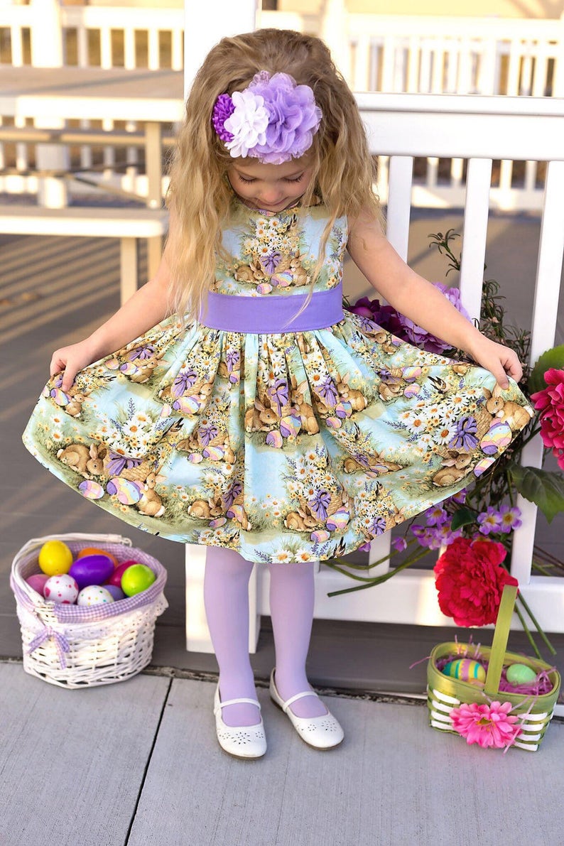 girls easter bunny dress