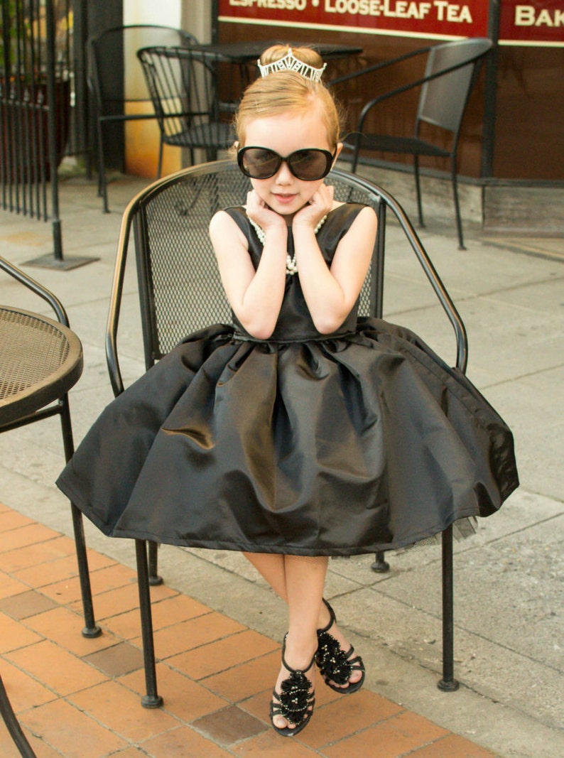 Girls Little Black Dress Girls Black Dress Girls Party Etsy