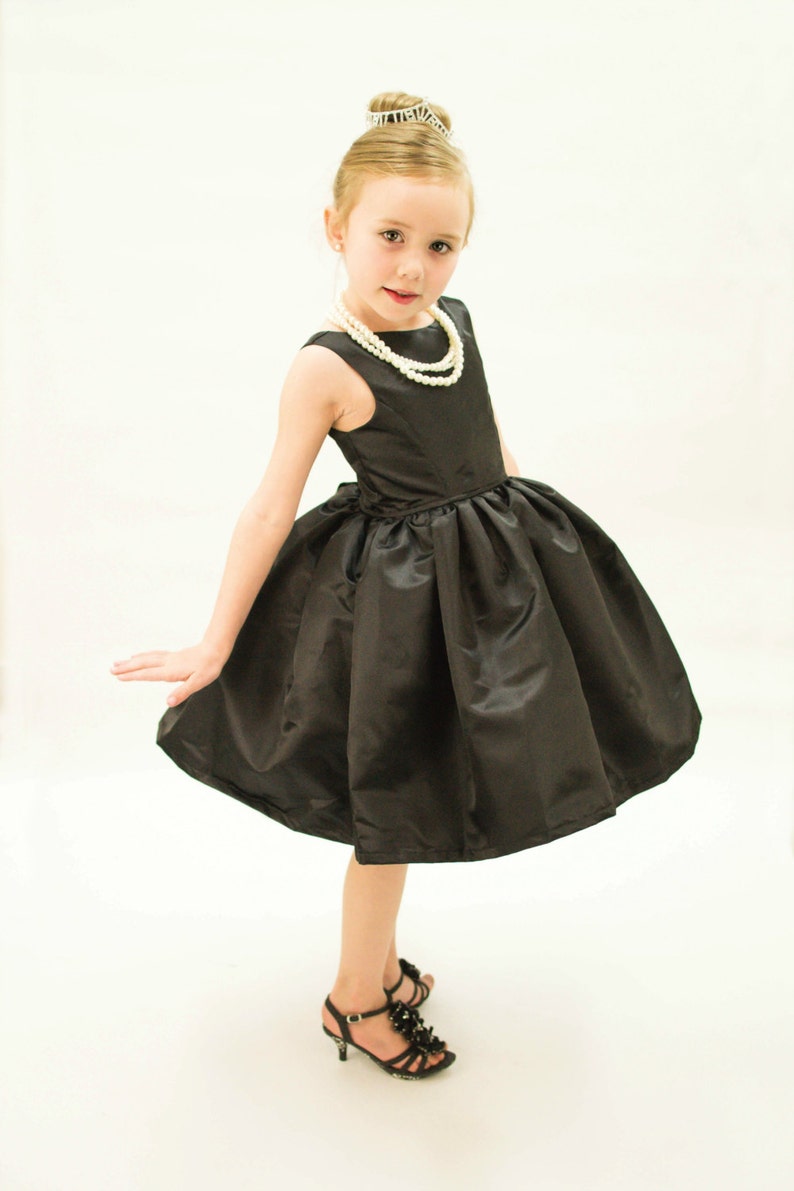 Girls Little Black Dress Girls Black Dress Girls Party Etsy