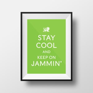 Keep on Jammin&#39; Druck | Wandbild | Bob Marley Zitat | Vatertagsgeschenk | | Schwarzer Monat der Geschichte