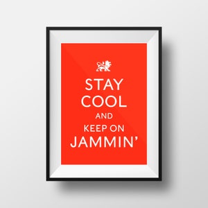 Keep on Jammin' Druck | Wandbild | Bob Marley Zitat | Vatertagsgeschenk | Schwarzer Monat der Geschichte