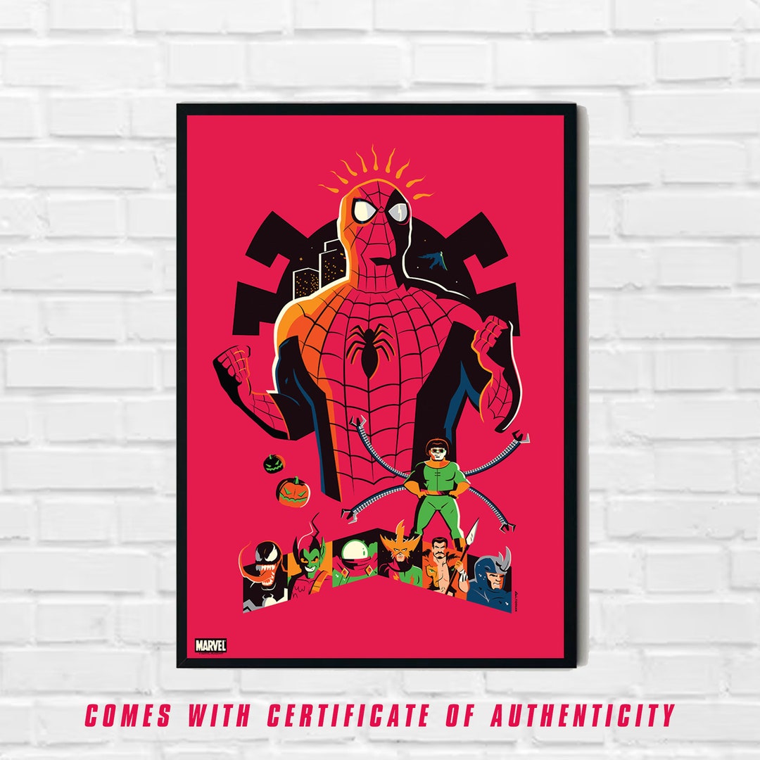 Official Marvel Spiderman Comics Wall Art Poster holiday Etsy