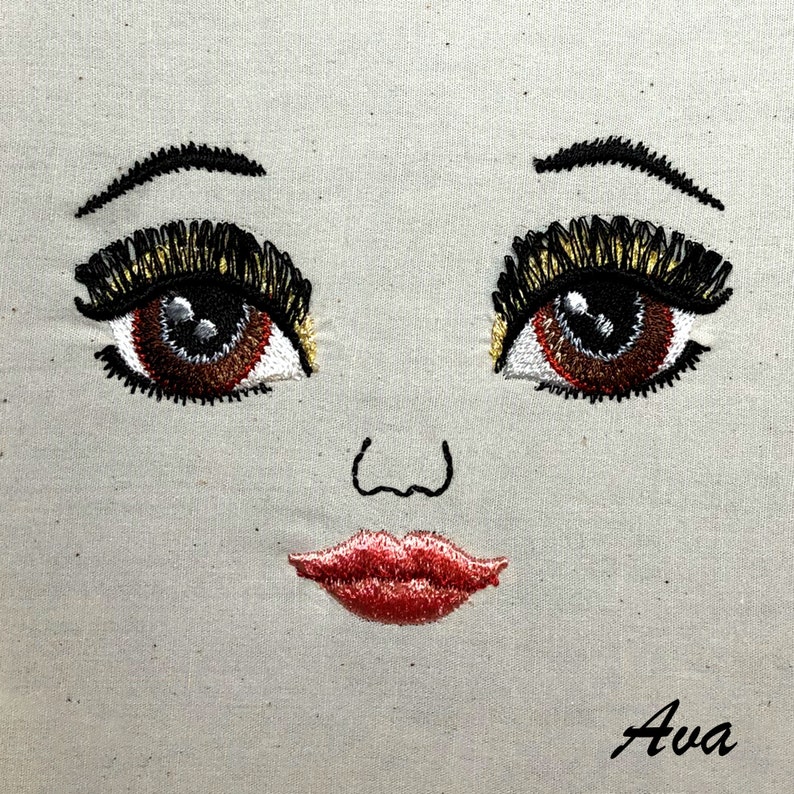 Embroidered dolls face/Muslin doll/Rag doll/Cloth doll/dolls Etsy