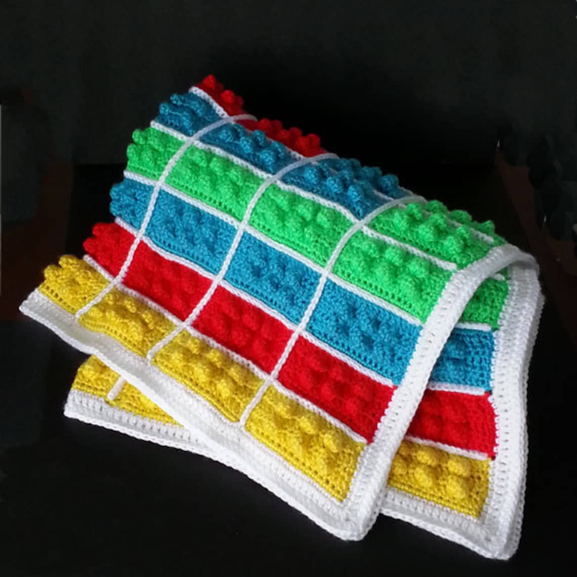 Crochet Lego blanket pattern/ PDF Instant Download/3 Designs Etsy
