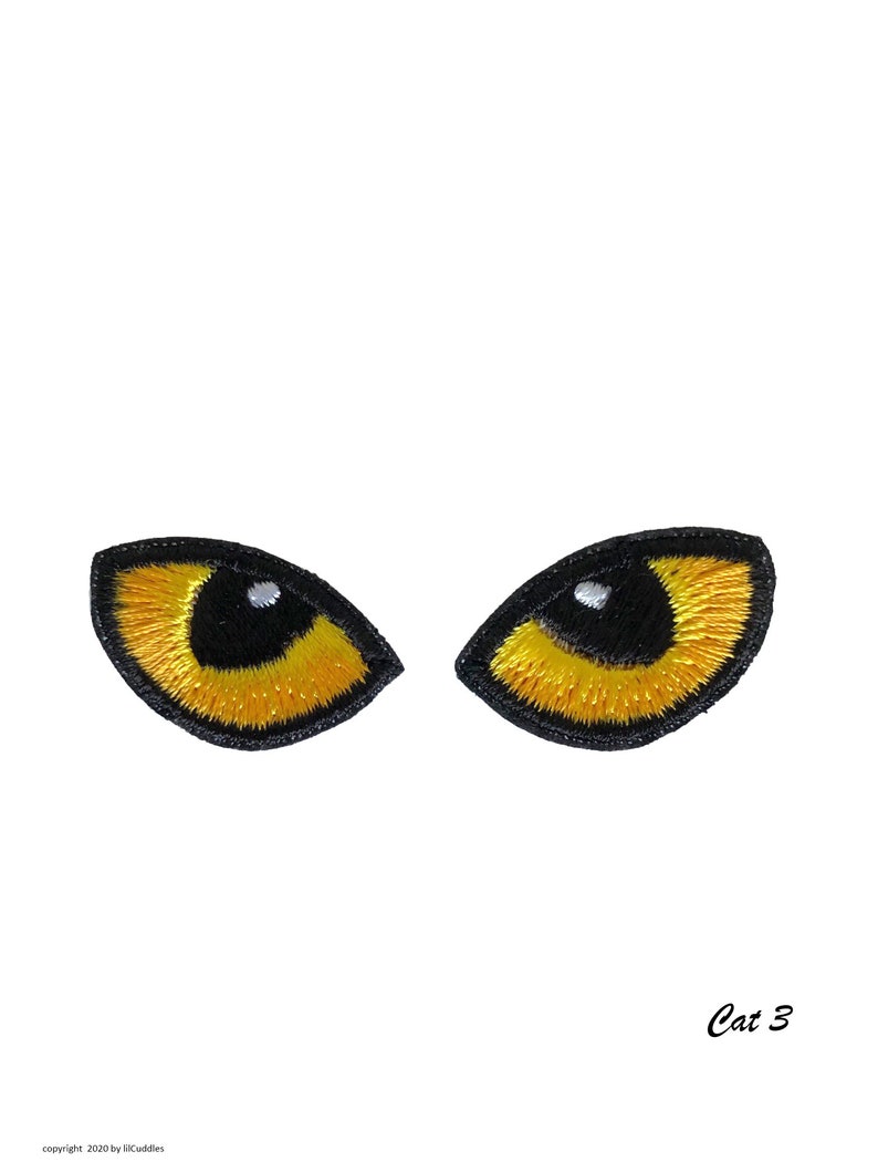 Cats Eyes/Embroidery eye design/Cartoon eyes/Patch/Plush Etsy