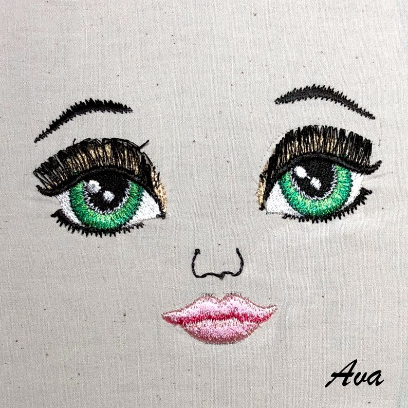 Embroidered dolls face/Muslin doll/Rag doll/Cloth doll/dolls Etsy