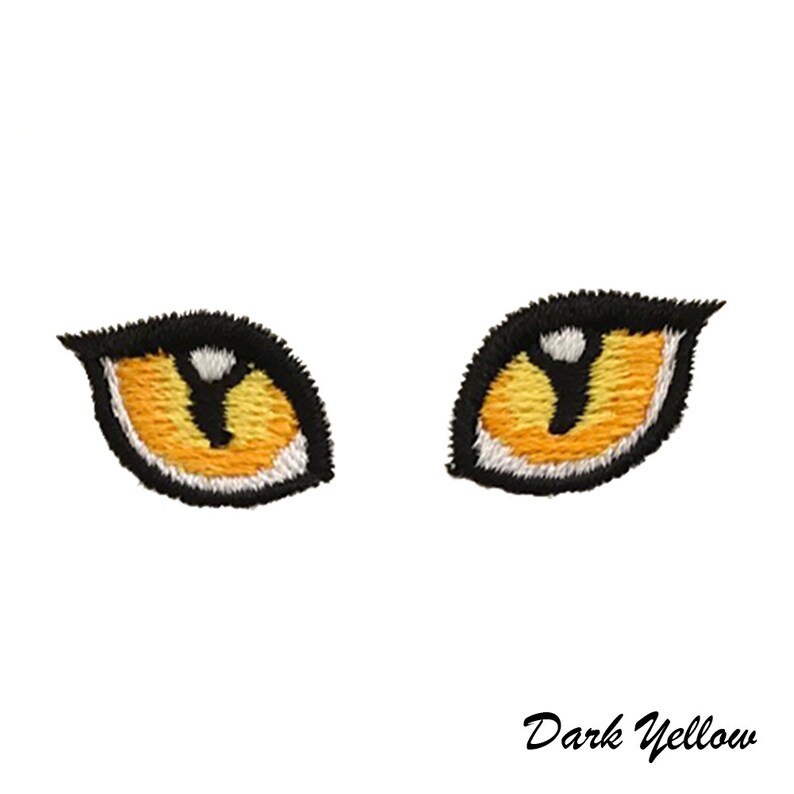 Cats Eyes/Embroidery eye design/Cartoon eyes/Patch/Plush Etsy
