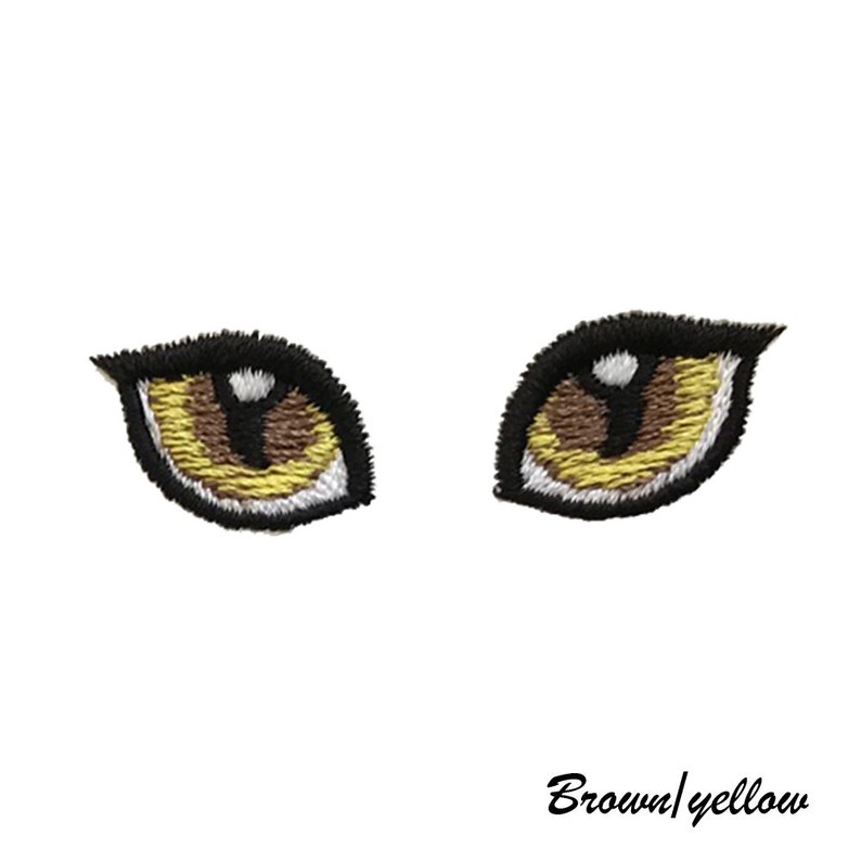 Cats Eyes/Embroidery eye design/Cartoon eyes/Patch/Plush Etsy