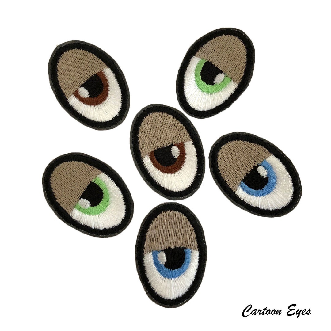 Eyes/embroidered Eyes/dopey Eyes/patch/plush Animals/action Etsy Denmark