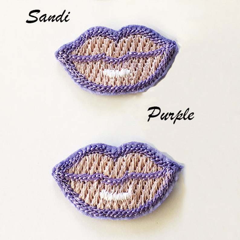 Doll making lips/embroided lips/ Doll art embroidery/Applique Etsy