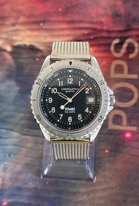 Hamilton Khaki Sub 660ft Quartz Divers Watch Nice - Gem