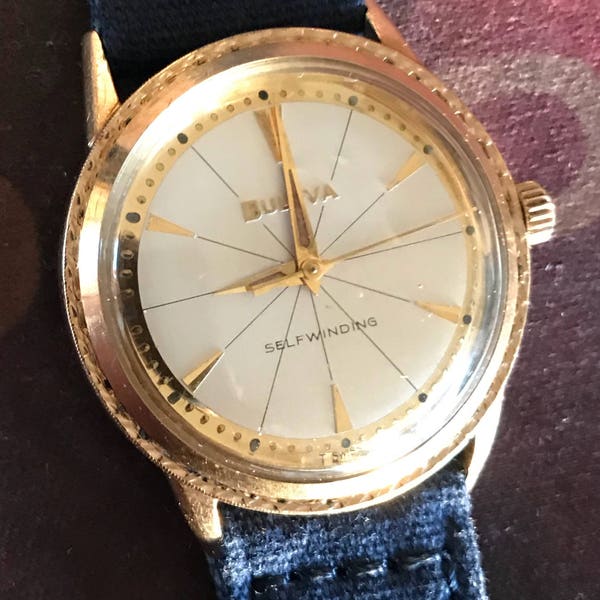 Bulova 1967 Stunning Dial Fancy Bezel Automatic Vintage Ladies Watch