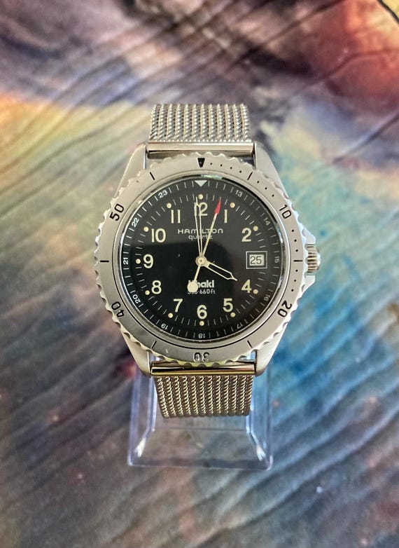 Hamilton Khaki Sub 660ft Quartz Divers Watch Nice - Gem