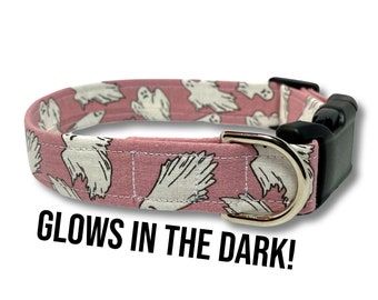 Halloween Dog Collar | Glow in the dark ghost collar