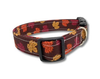 Handmade Fall Leaf Dog Collar: Thanksgiving Pet Accessory