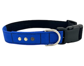 Star Trek Blue Dog Collar  | Medical | Science | Personalized Rank | Metal Pips | Captain | Commander