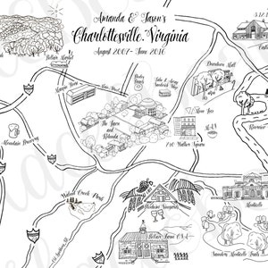 Custom Wedding Map Printable DIY Map of Wedding Ceremony and - Etsy