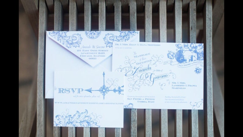 Custom Wedding Invitation /& RSVP Card