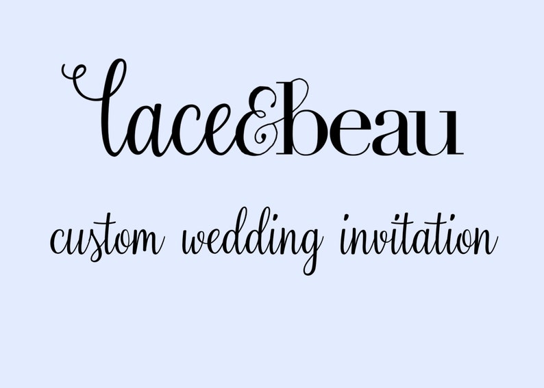 Custom Wedding Invitation /& RSVP Card