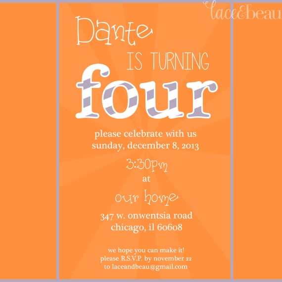 Children's Birthday Invitation Kid's Birthday | Etsy