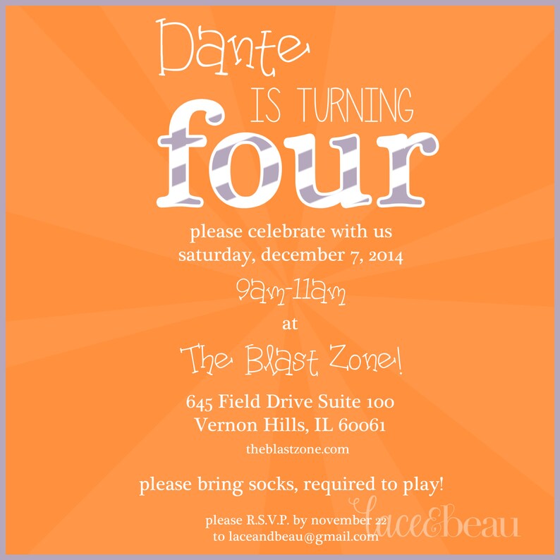 Children's Birthday Invitation Kid's Birthday | Etsy