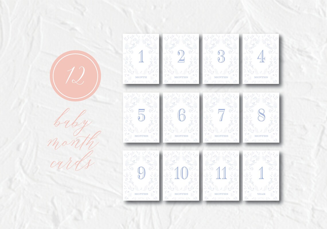 Milestone Card Set | Baby Month Cards | Gender Neutral Milestone Cards ...