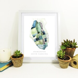 Charleston Halbinsel Aquarell Druck