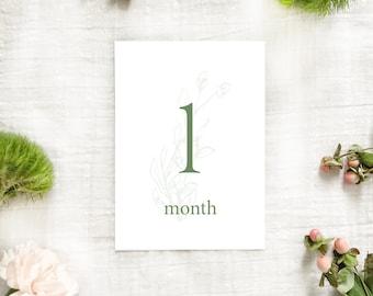 Milestone Card Set | Baby Month Cards | Baby Girl Milestone Cards | Baby Shower Gift | New Mom Gift | Watercolor Baby Gift