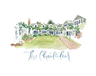 The Chanticleer | Nantucket Watercolor | The Chanticleer Nantucket | Nantucket Art | Nantucket Restaurant