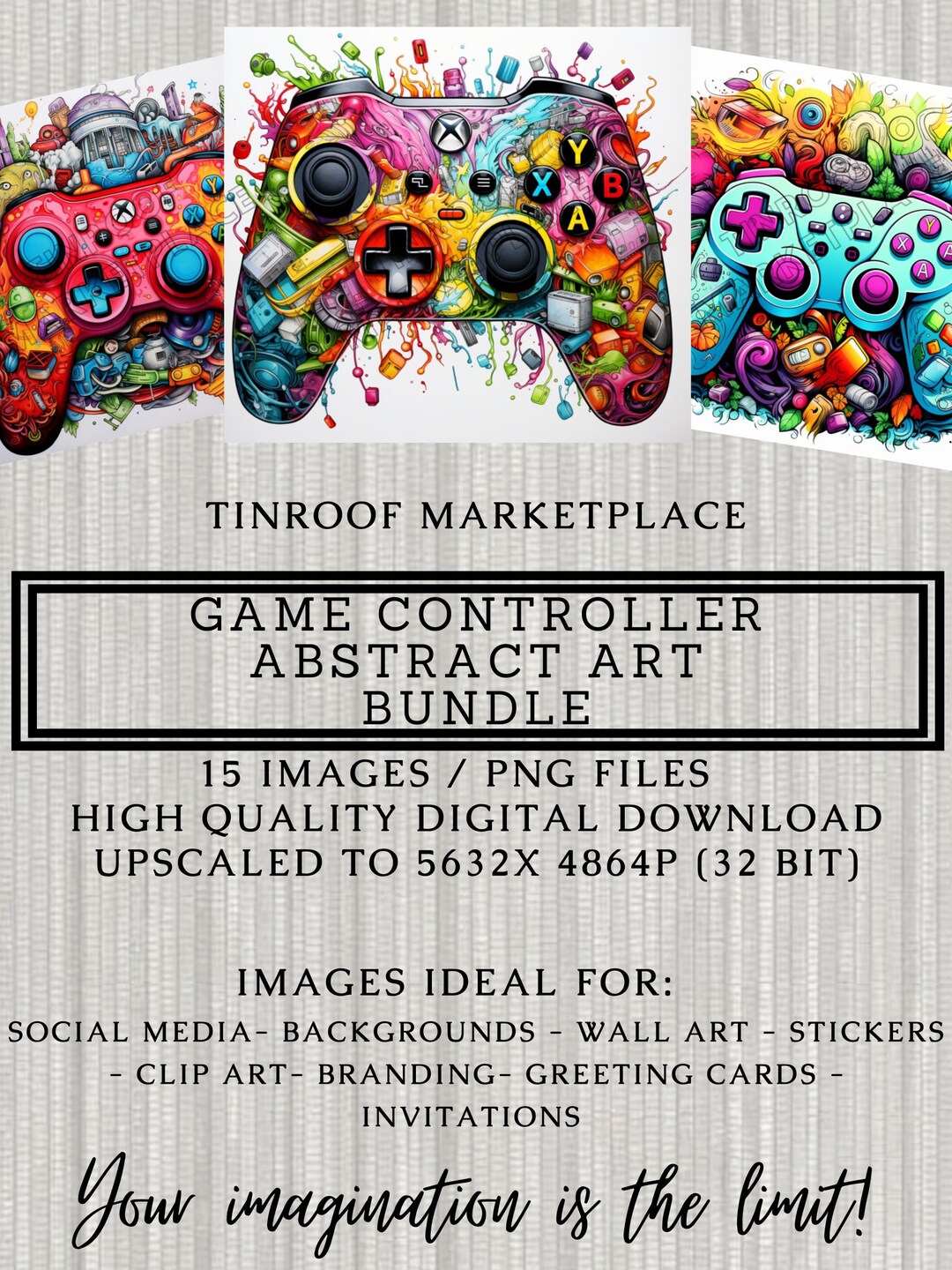 Abstract Art Game Controller Art Bundle High Quality Gamming Controller