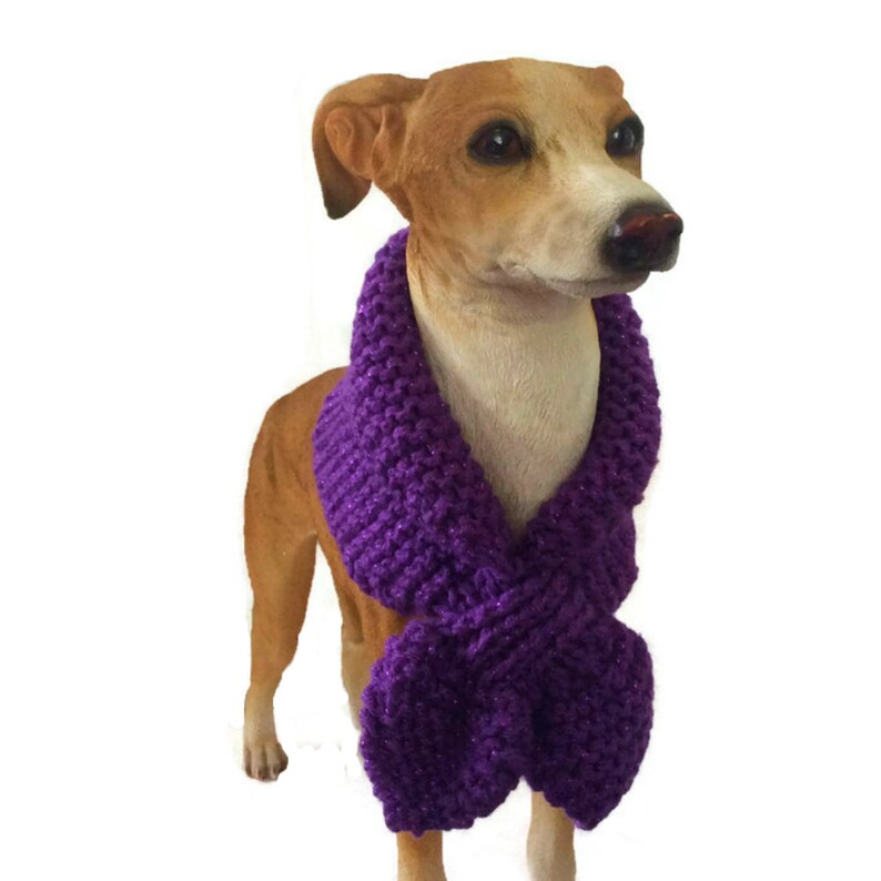 Dog Bandana dog scarf Sparkling purple Miniature Keyhole Scarf dog scarves dog accessories Pet scarves UK dog neck warmer griffon