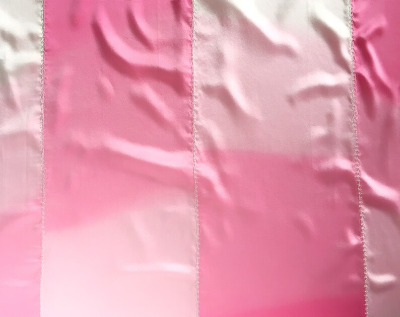 Silk Satin Baby Blanket Pink Ombré Baby Blanket Natural Baby Blanket