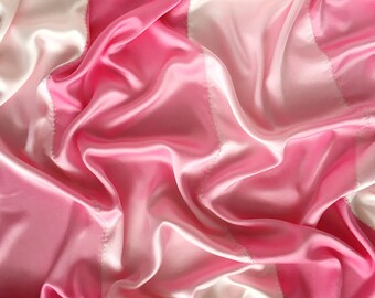 Silk Satin Baby Blanket | Pink Ombré Baby Blanket | Natural Baby Blanket | 40"x40"