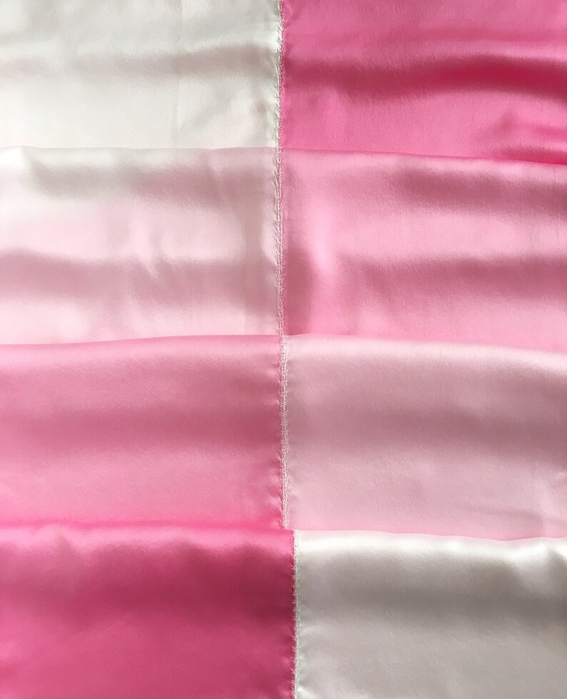 Silk Satin Baby Blanket Pink Ombré Baby Blanket Natural Baby Blanket