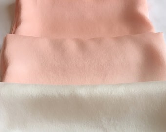 Silk Baby Blanket | Peach Ombré Baby Blanket | Natural Baby Blanket | 37" x 37"