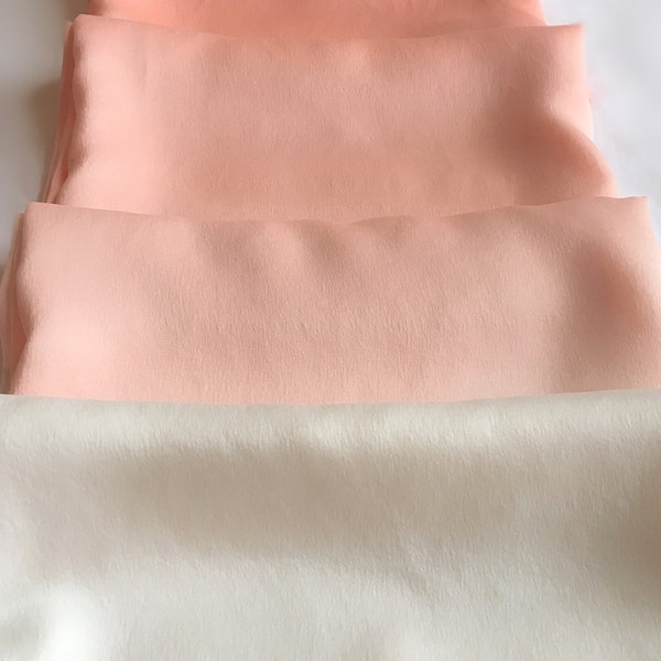 Silk Baby Blanket | Peach Ombré Baby Blanket | Natural Baby Blanket | 37" x 37"