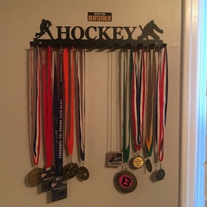 Hockey- Medal Hanger Holder Display Rack 12 HOOKS