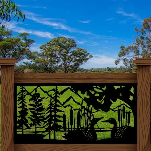 Duck Scenery Railing Metal Insert, Metal Panel, Metal Privacy Screen, Fence, Decorative Panel, Wall Art, Garden Panel, Indoor & Outdoor