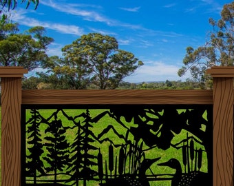 Duck Scenery Railing Metal Insert, Metal Panel, Metal Privacy Screen, Fence, Decorative Panel, Wall Art, Garden Panel, Indoor & Outdoor