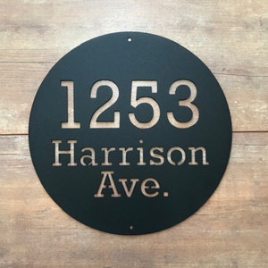 Custom Metal Address Sign -Housewarming Gift - Custom Metal Sign - Outdoor Metal Sign - House Numbers - Address Plaque